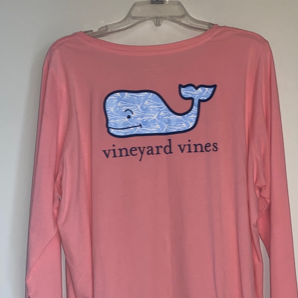 Vineyard Vines Pink Crew Neck Long Sleeve
